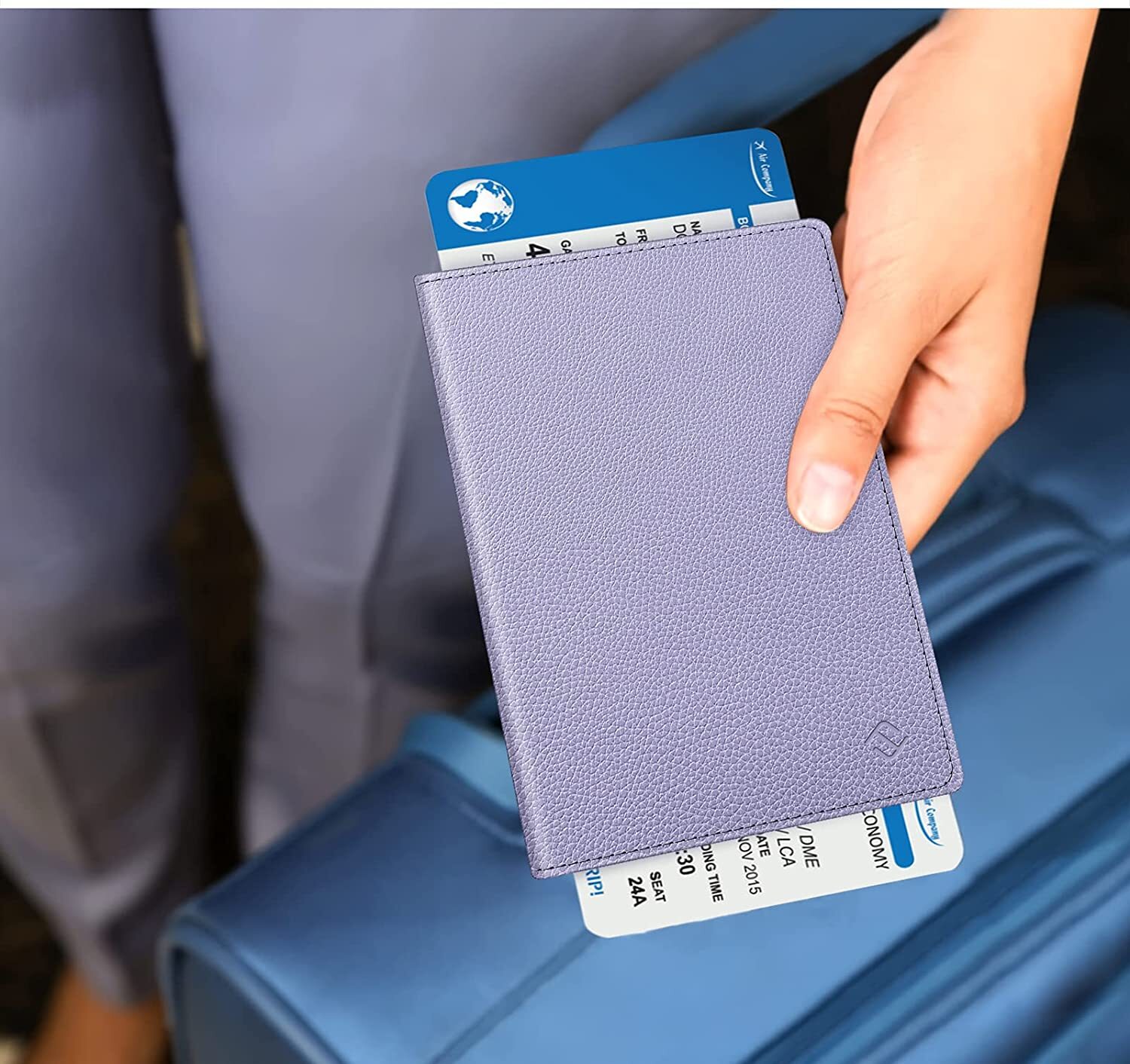 Slim Leather Travel Passport Wallet Holder RFID Blocking ID Card Case Cover USA