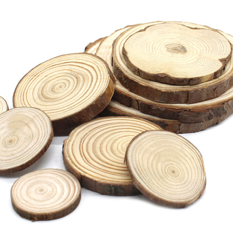 Wooden Slices Wood Log Discs Round Rustic Wedding Crafts Coasters 4CM To 15CM