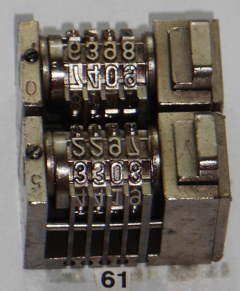 ATLANTIC | Reverse letterpress numbering machine lot | 61