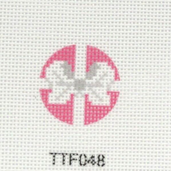Planet Earth Round Canvas Insert for Fob Printed Needlepoint Canvas