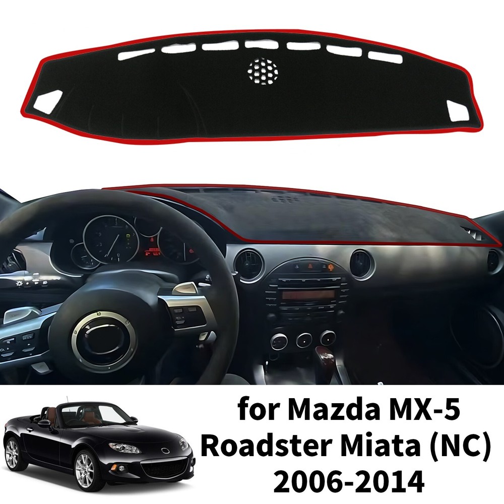 for Mazda MX-5 NC 2006-2014 MX5 Dashboard Pad Dash Mat Dashmat Polyester RED