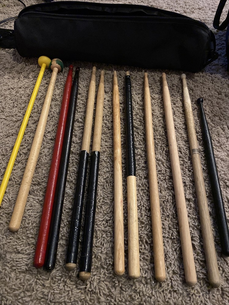 drum stick bag with Various Drumsticks