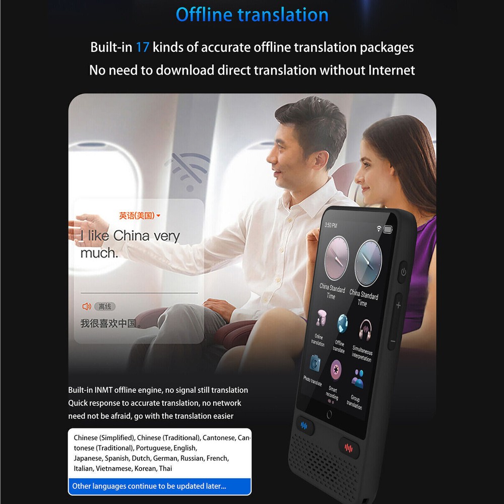 Portable Language Translator Device w/ 138 Languages Voice Translating