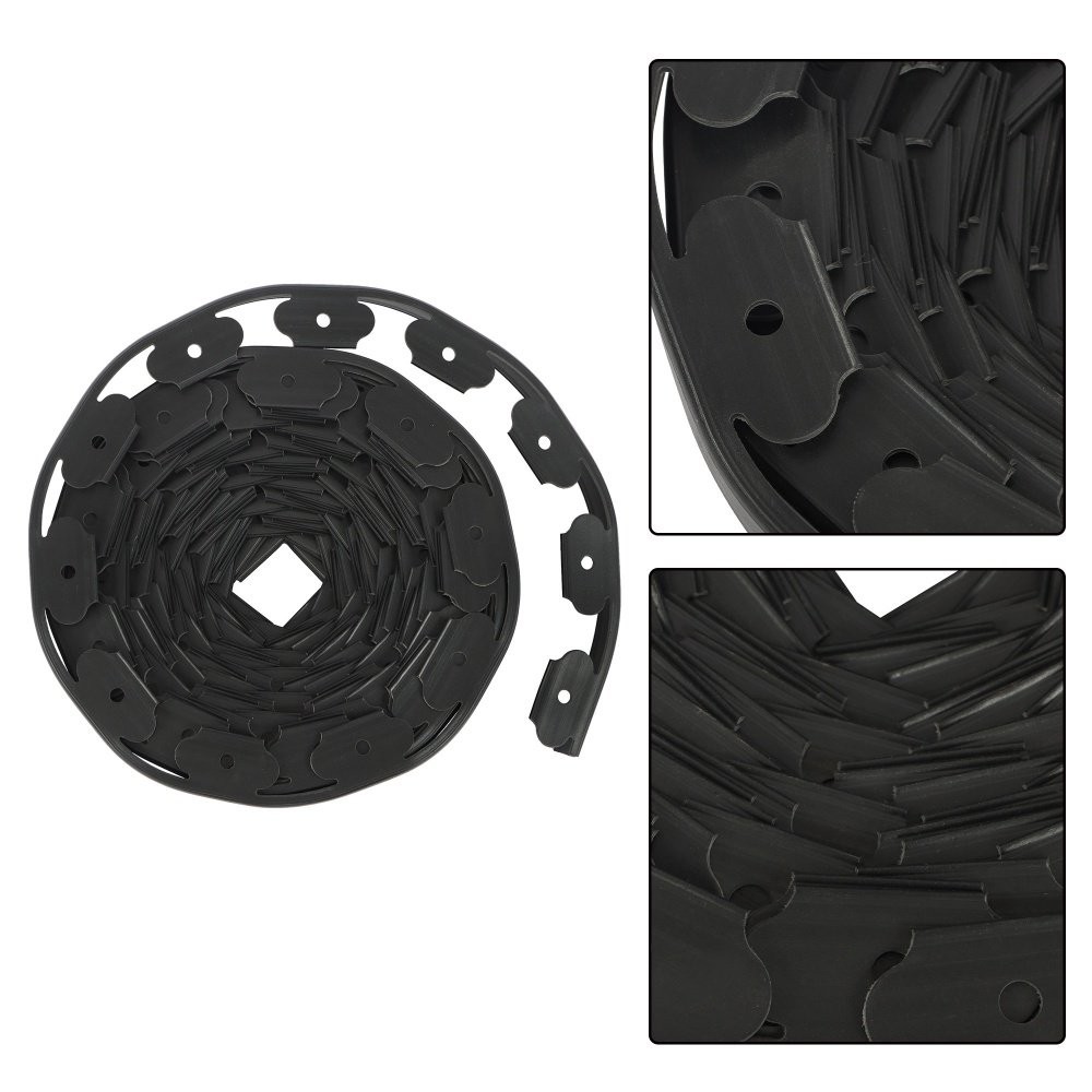 Landscape L-shaped Lawn Garden Edging Kit 60FT Flexible Border Paver & 24 Stakes