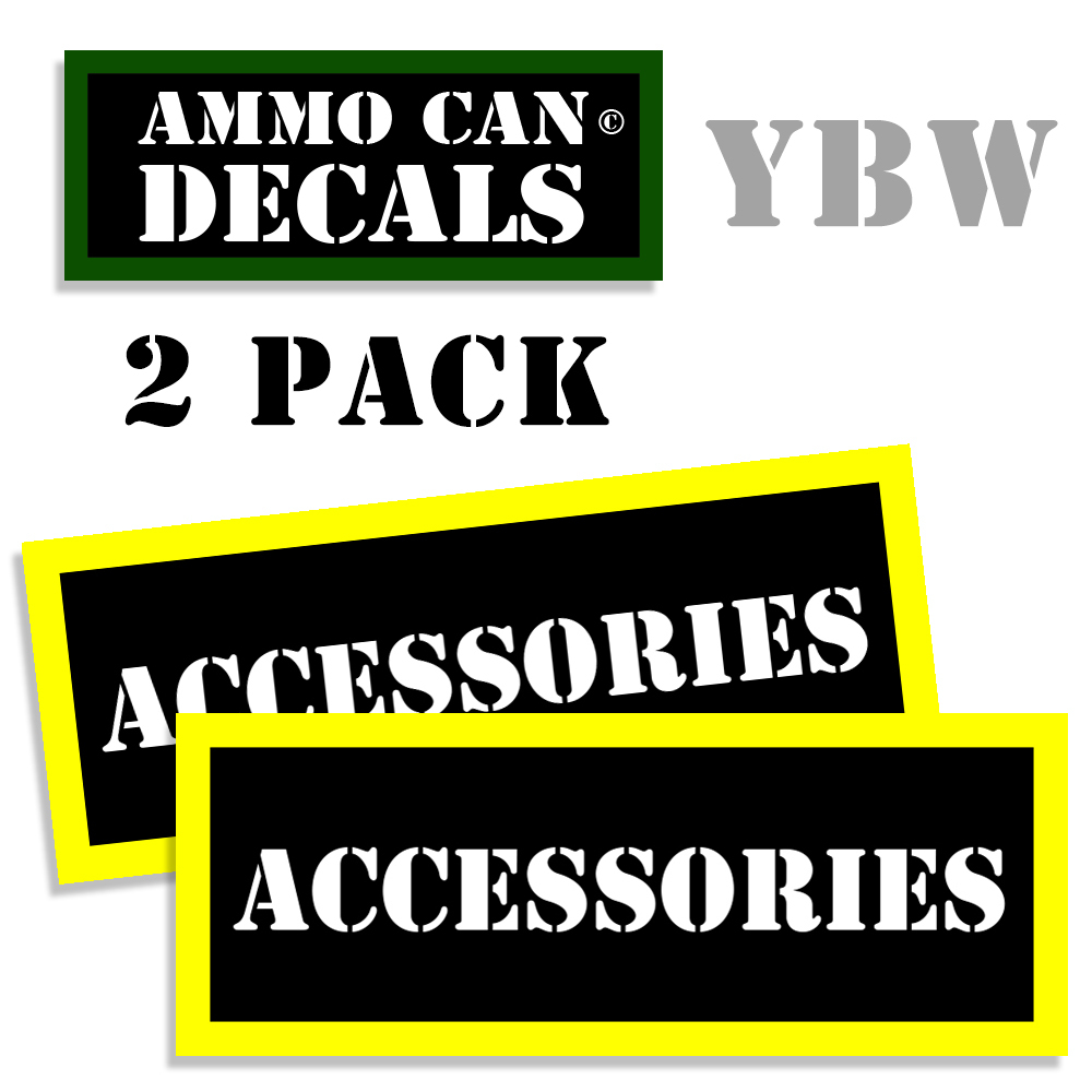 ACCESSORIES Ammo Label Decals Box Stickers decals - 2 Pack BLYW