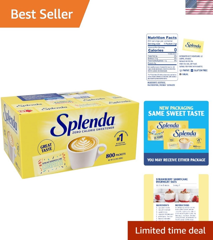 Sugar Free Sweetener 800 Packets Value Pack