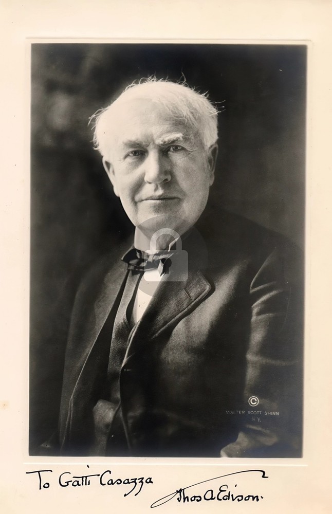 Thomas Edison Signed Autograph Photo Postcard COPY