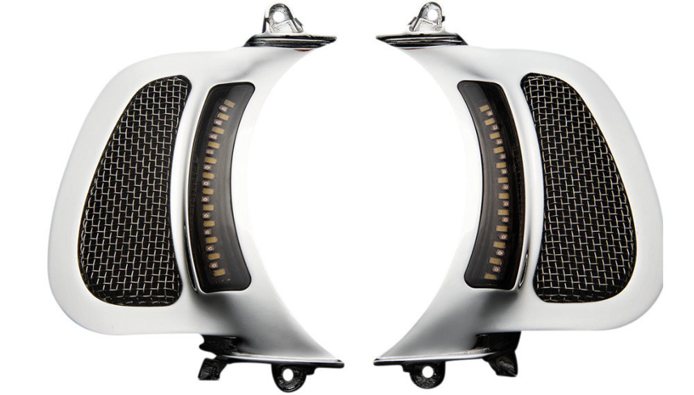 Custom Dynamics 2015 Up Harley Road Glide LED Vent Inserts ChromeCD-RG-VENT-15-c