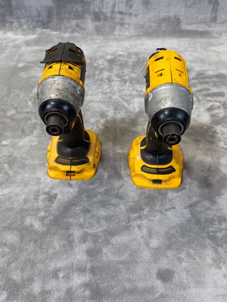 (2) DeWalt DCF826 18V Cordless Impact Driver Bare Tool UNTESTED AS IS