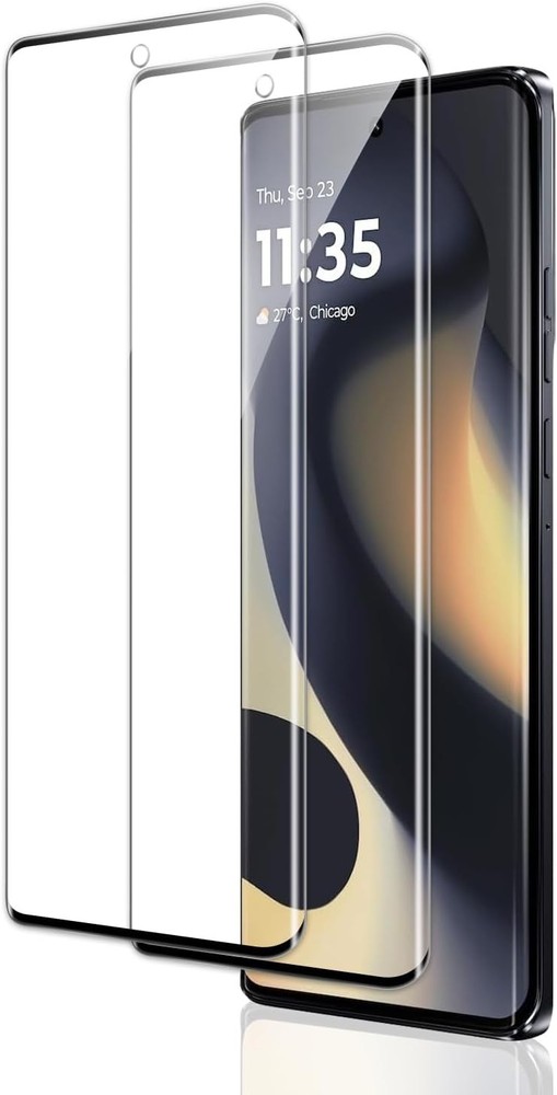 2-Pack Full Coverage Tempered Glass Protector for Motorola Moto Edge 2024
