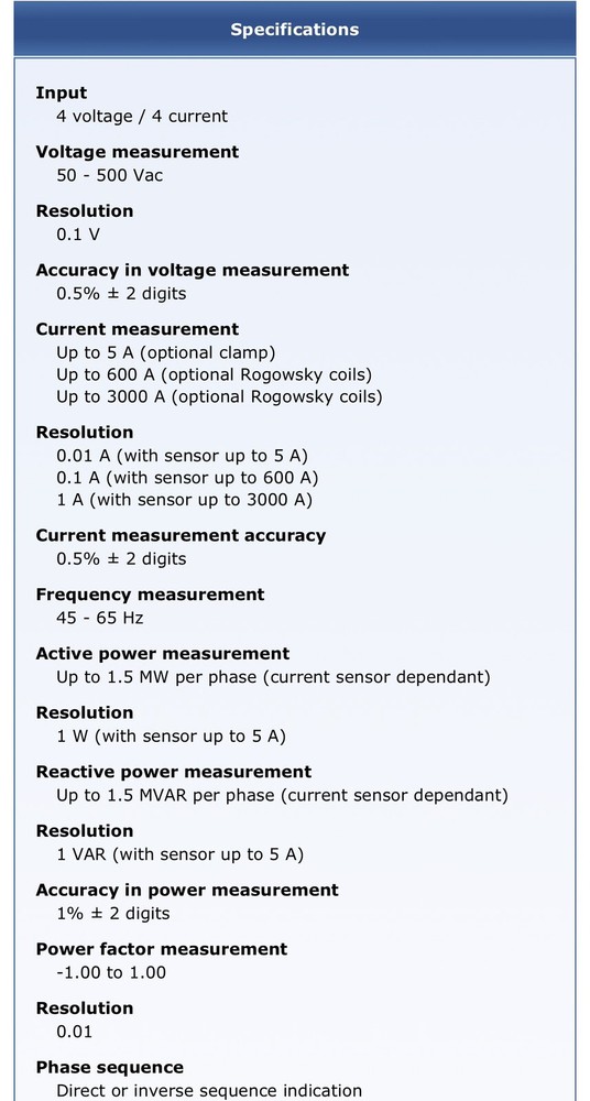 Tentech MAR-83s Three-Phase Power Quality Analyzer
