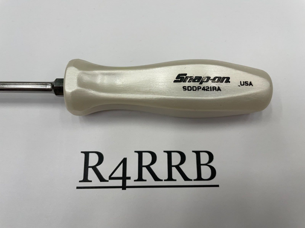 Snap-on Tools NEW 2pc PEARL WHITE Hard Handle Flat Phillips Head Screwdriver Set