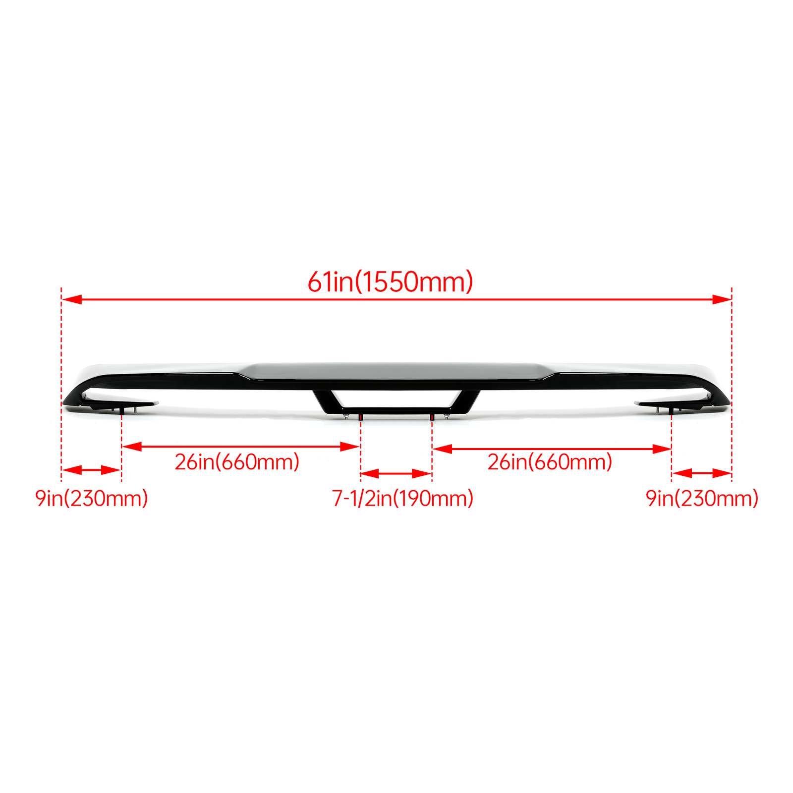 Gloss Black Painted Rear Trunk Spoiler Wing GT-Style For Ford Mustang 2 Dr 15-22