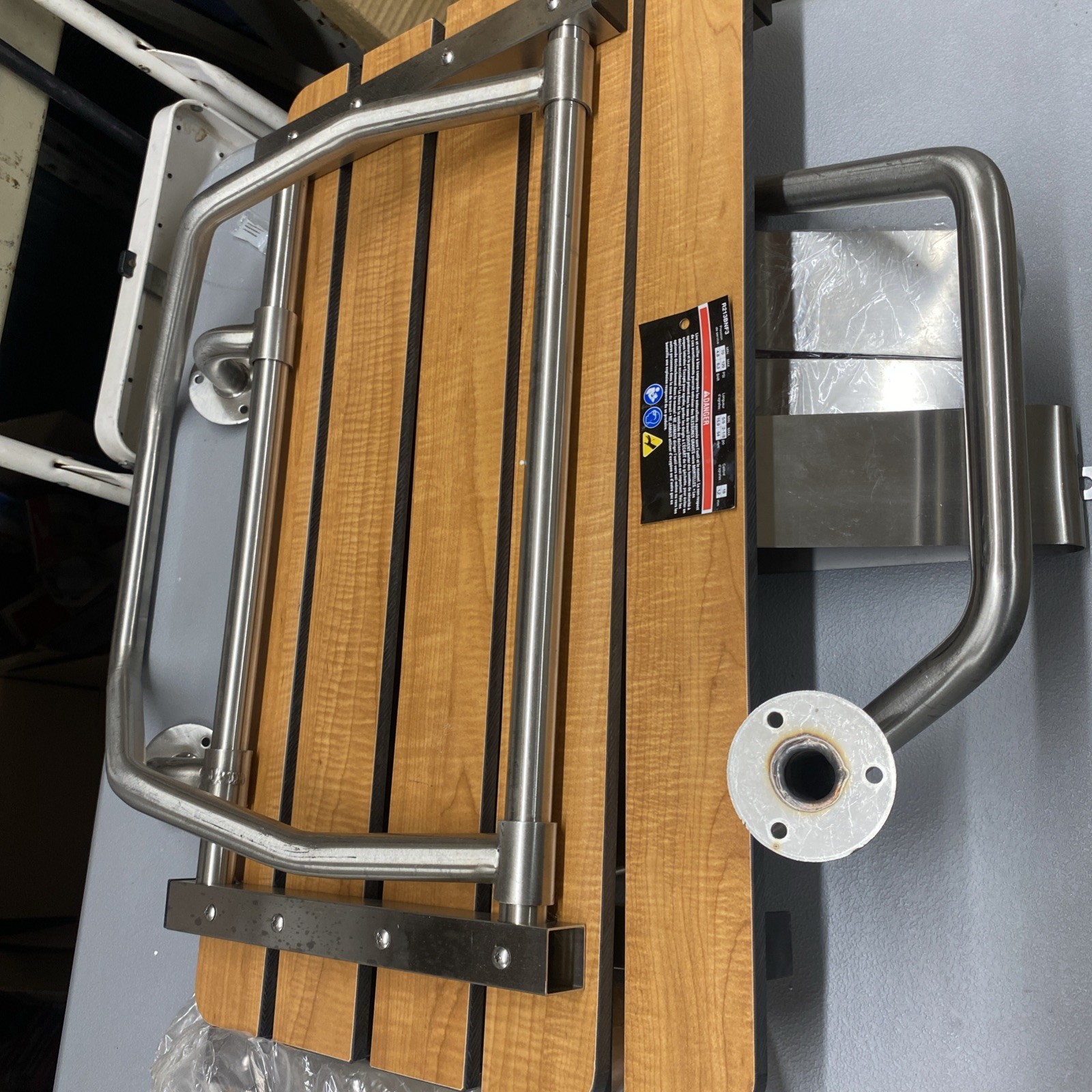 Lift-Assist SSB wall-mounted bathroom shower seat bench