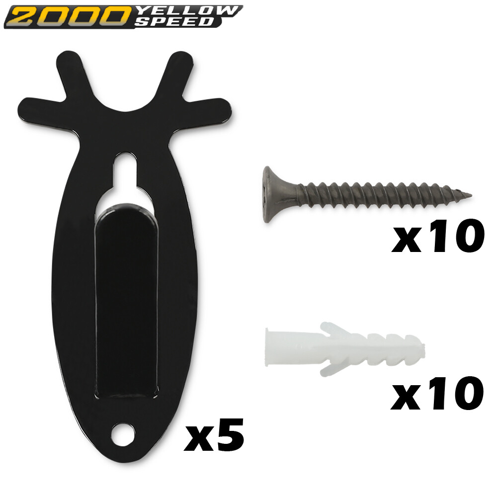 5 Pack European Mount Skull Wall Hanger Hook Deer Antelope Antler Mount Bracket