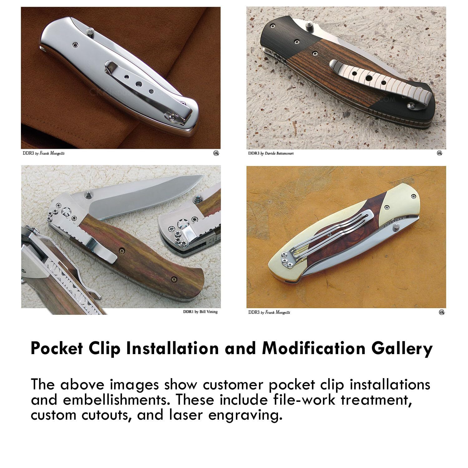Replacement Pocket Clips for Folding Knives, Cell Phones, Flashlights, & More!