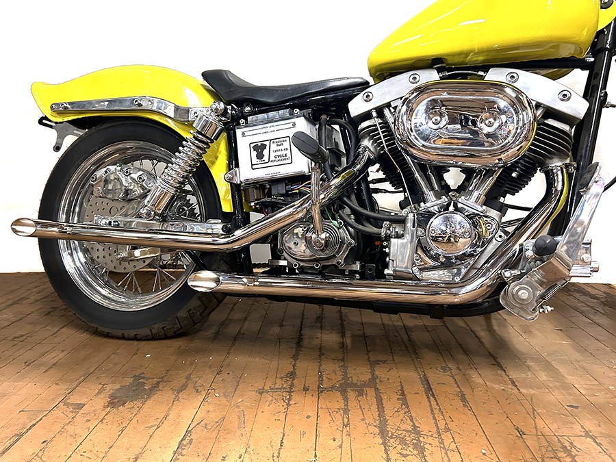 MCM FXE Goose Drag Pipe Set Chrome for Harley-Davidson