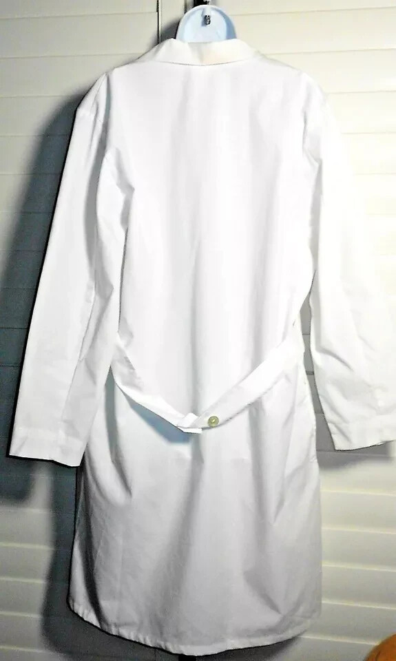 Meta 6116 Nurses Uniform White Lab Coat Size L NWT