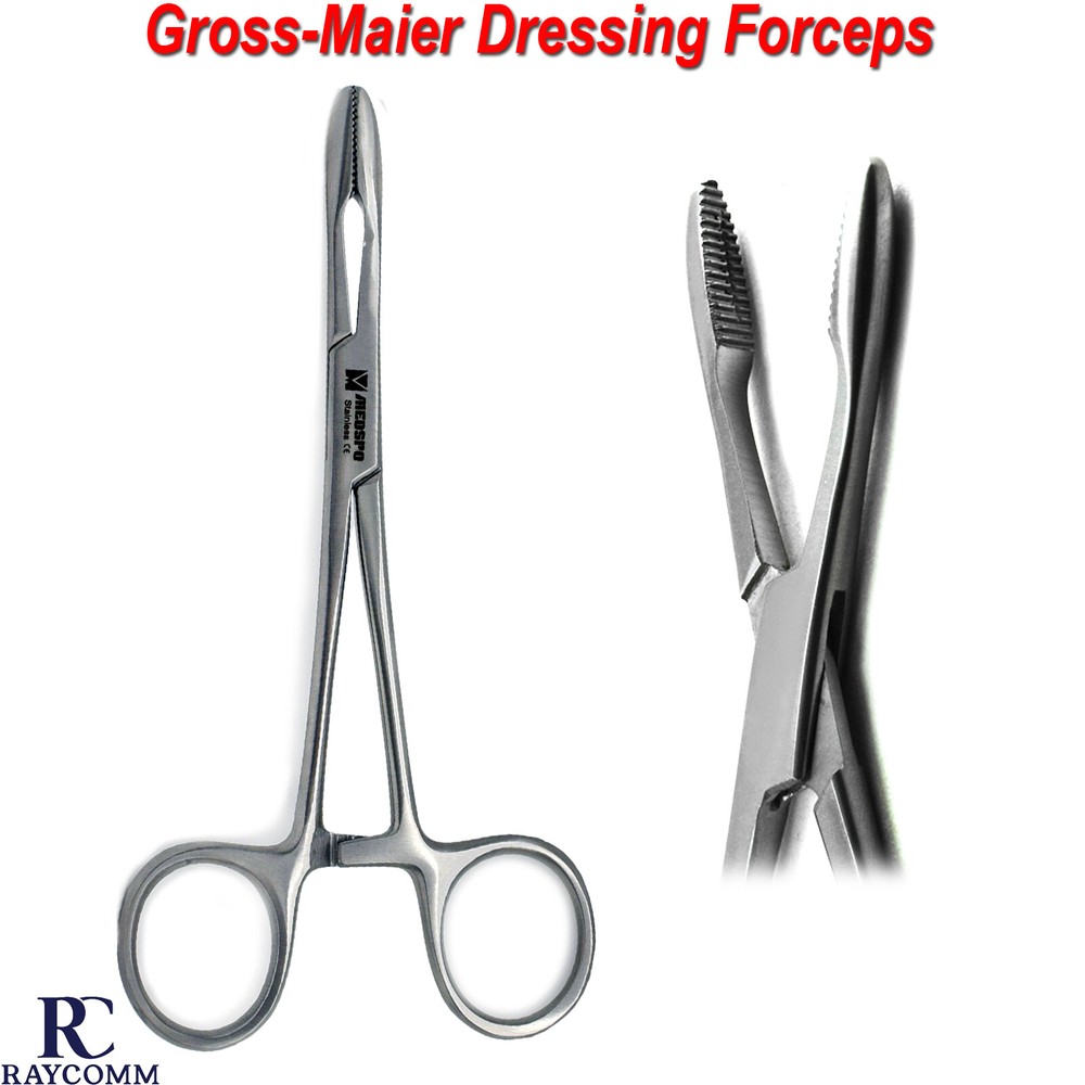 Atraumatic Serrated Jaws Maier Sponge Forceps Gross-Maier Dressing Forceps CE