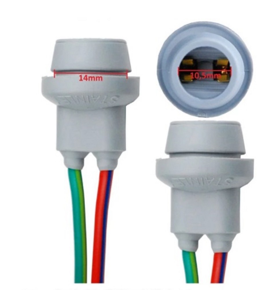 Universal Pigtail Wire Female Socket 168 Harness Interior Map Light Lamp Plug C