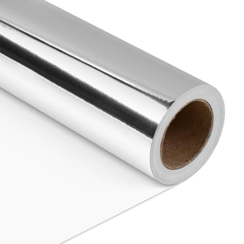 Metallic Wrapping Paper, Solid Color Paper,Gift Wrapping Paper,Perfect Silver