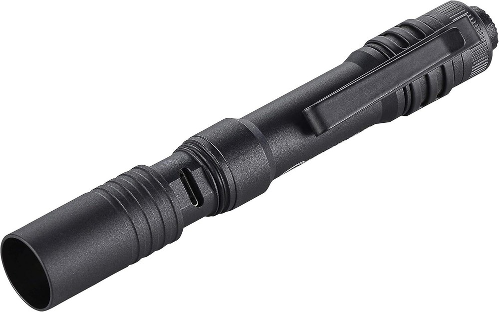 MicroStream 250-Lumen USB Rechargeable Flashlight - Hands-Free & Compact