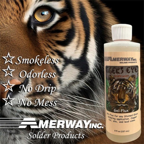 Amerway Tigers Tiger Eye Flux for Stained Glass - No Odor! - 8 oz. Made in USA