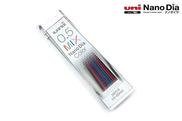[Uni] Nano Dia Color Erasable Lead 0.5mm - 20 pcs/pack (Color Select)