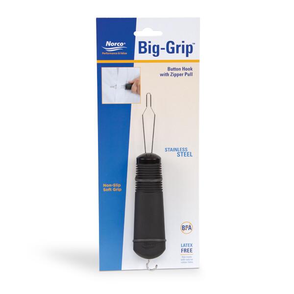 Norco Big-Grip Button Hook with Zipper Pull