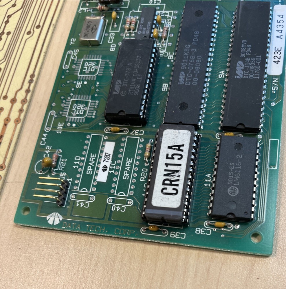 Vintage 1980s Data Tech Corp MFM Hard Drive Controller Card NCR