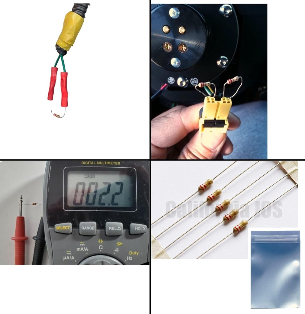 Efficient 2.2 Ohm Resistors 1/4 Watt - Perfect for Airbag Bypass Projects