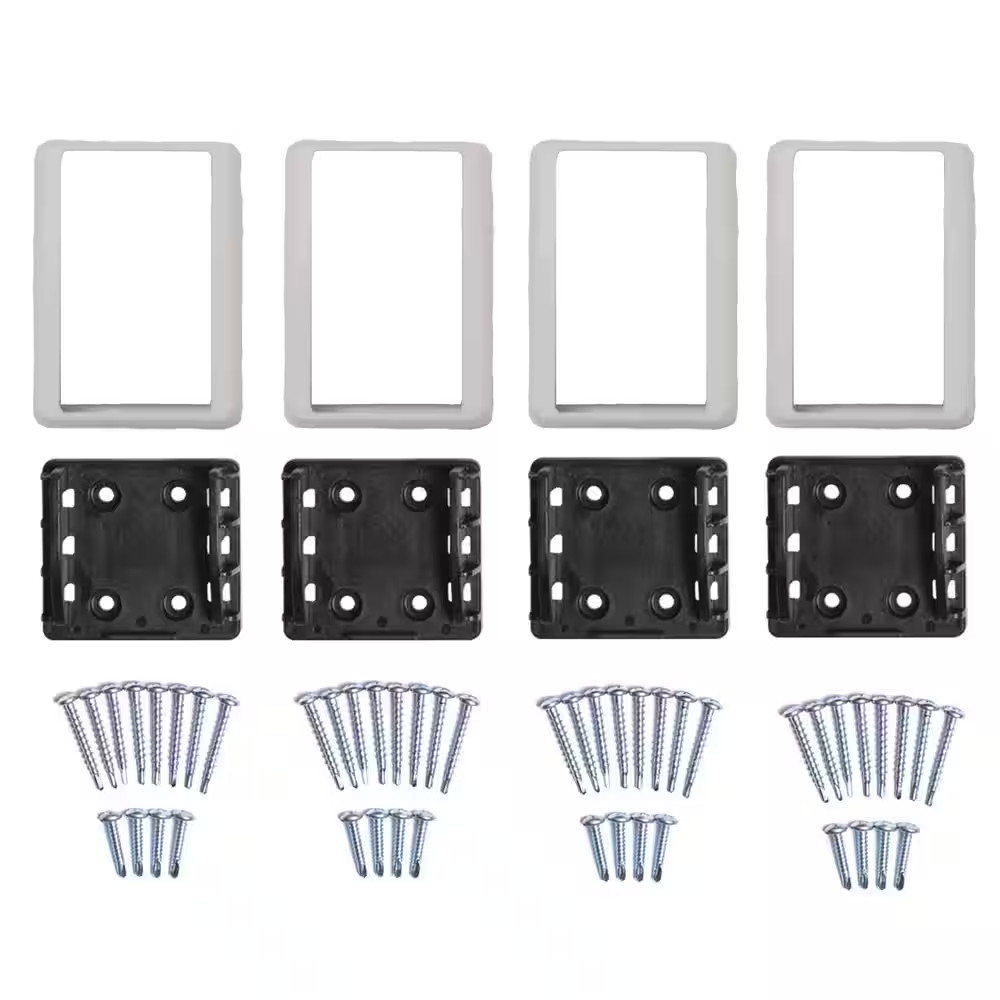 Walton Khaki Straight Railing Bracket Kit (4-Piece)