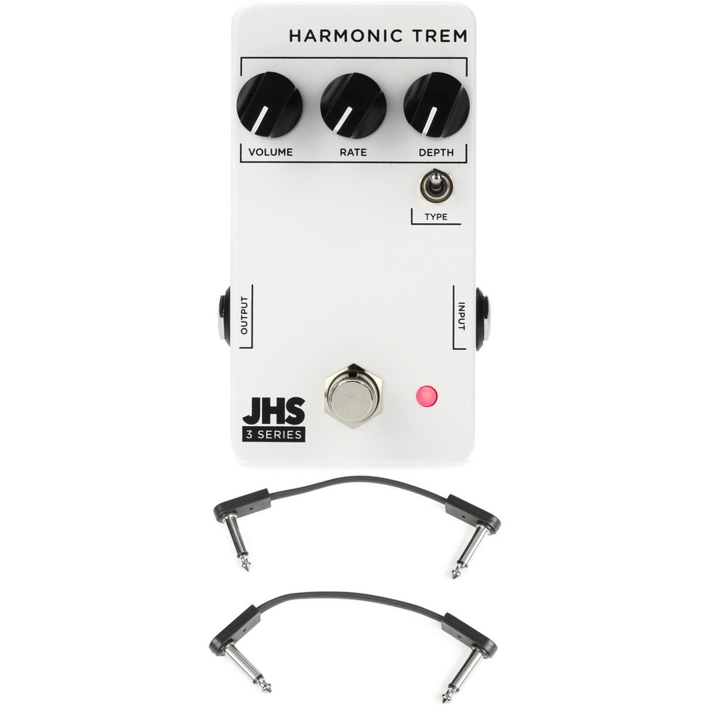 JHS 3 Series Harmonic Tremolo Pedal with EBS Patch Cables