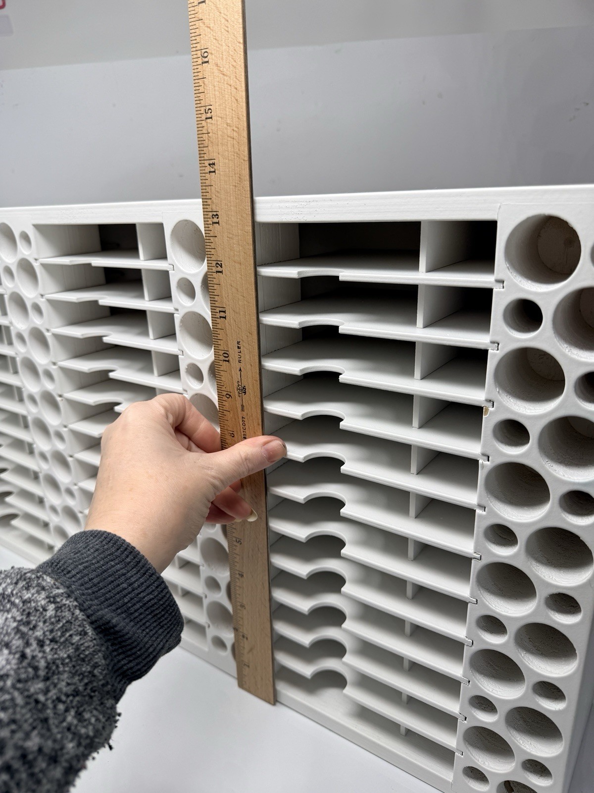 Stamp n Storage Combo Holder 48 Distress Ink Pad Marker Reinker Wall Mount White