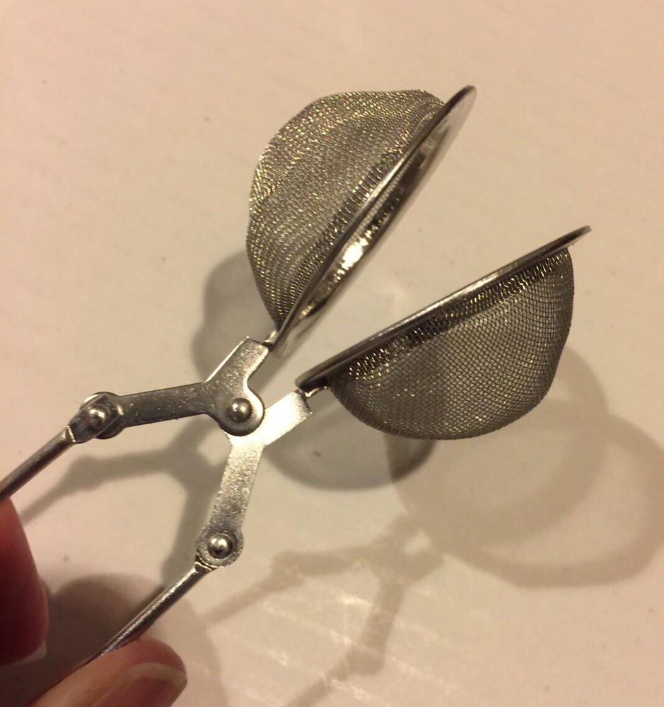 ❤️Long Handle Loose Tea Snap Opening Infuser Spoon Stainless Mesh