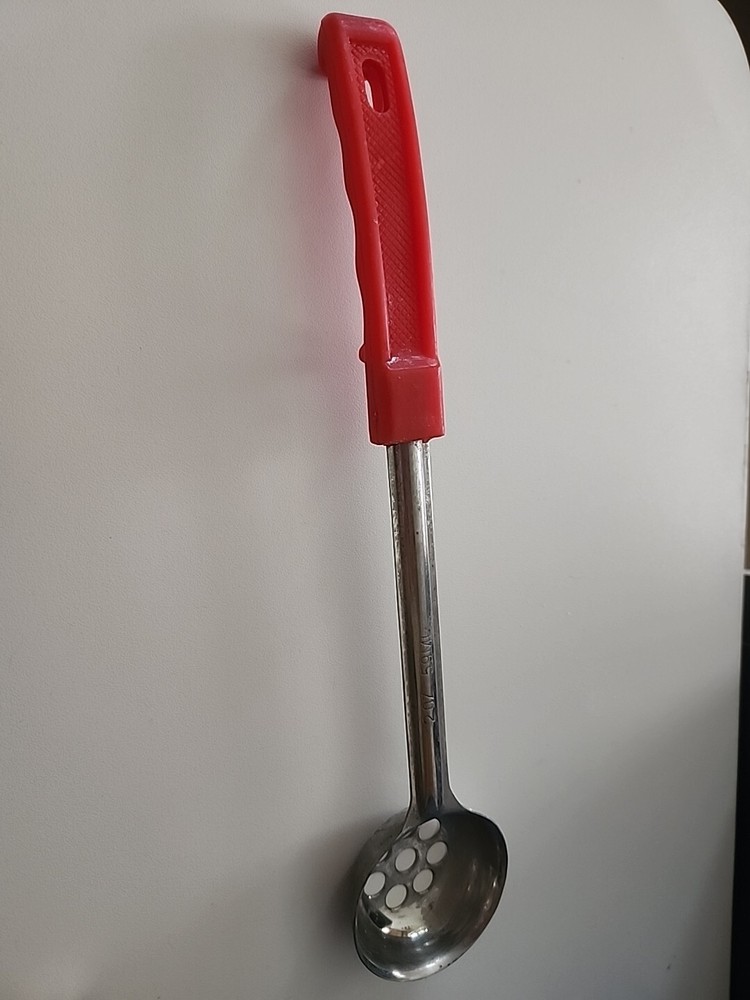 Carlisle 604361 Measure Miser 2 Oz. Perf. Red Portion Control Spoon