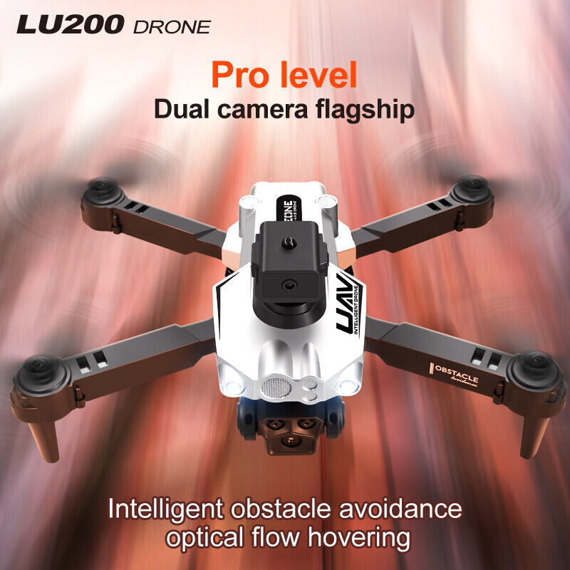 RC Drone WIFI FPV 4K HD Dual Camera Obstacle Avoidance Quadcopter 2 Batteries
