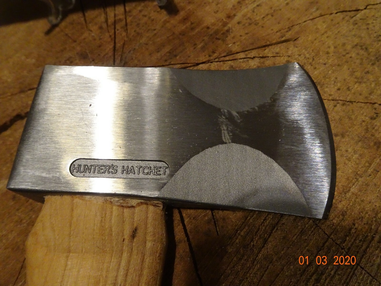 KNIVES OF ALASKA HUNTERS HATCHET WITH LEATHER BELT SHEATH MODEL 070FG A GREAT 1