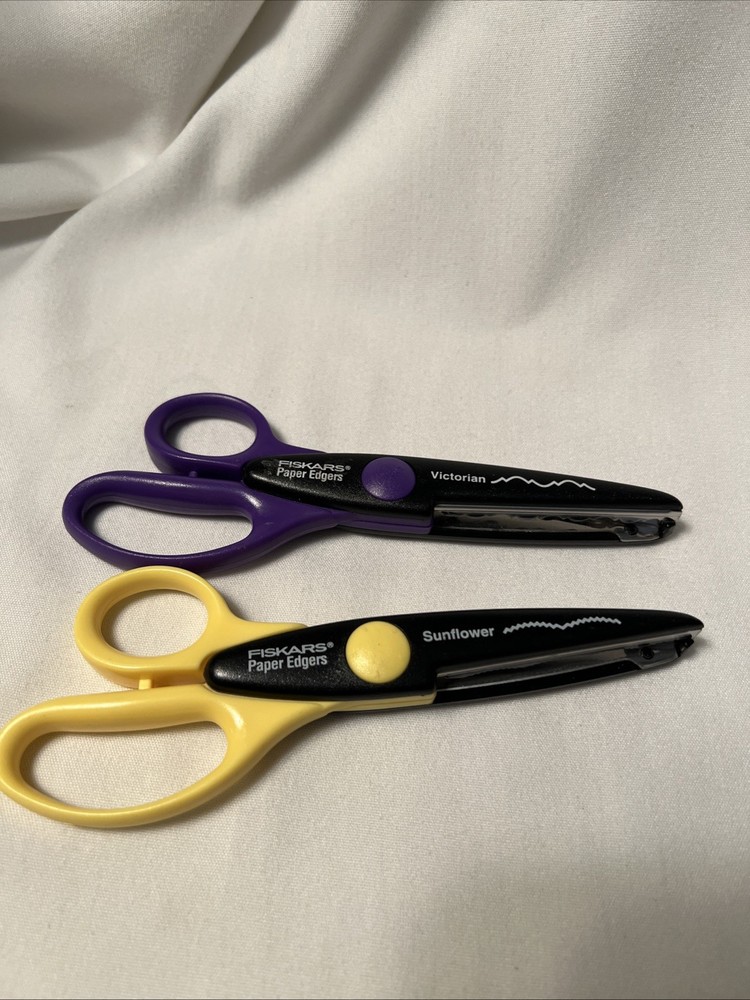 Fiskars Paper Edgers Crafting Scissors Sunflower Victorian Pattern