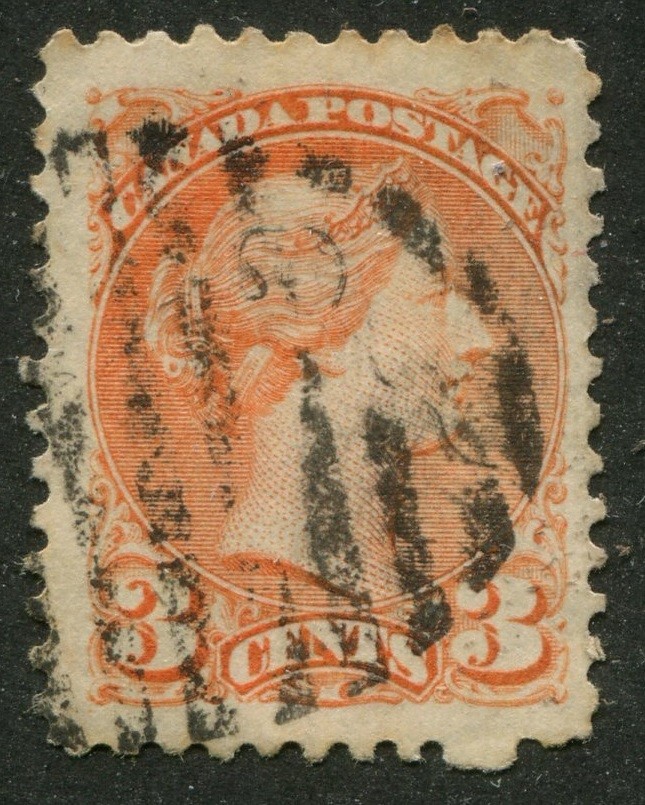 Canada #37 Used Small Queen, Thick Paper