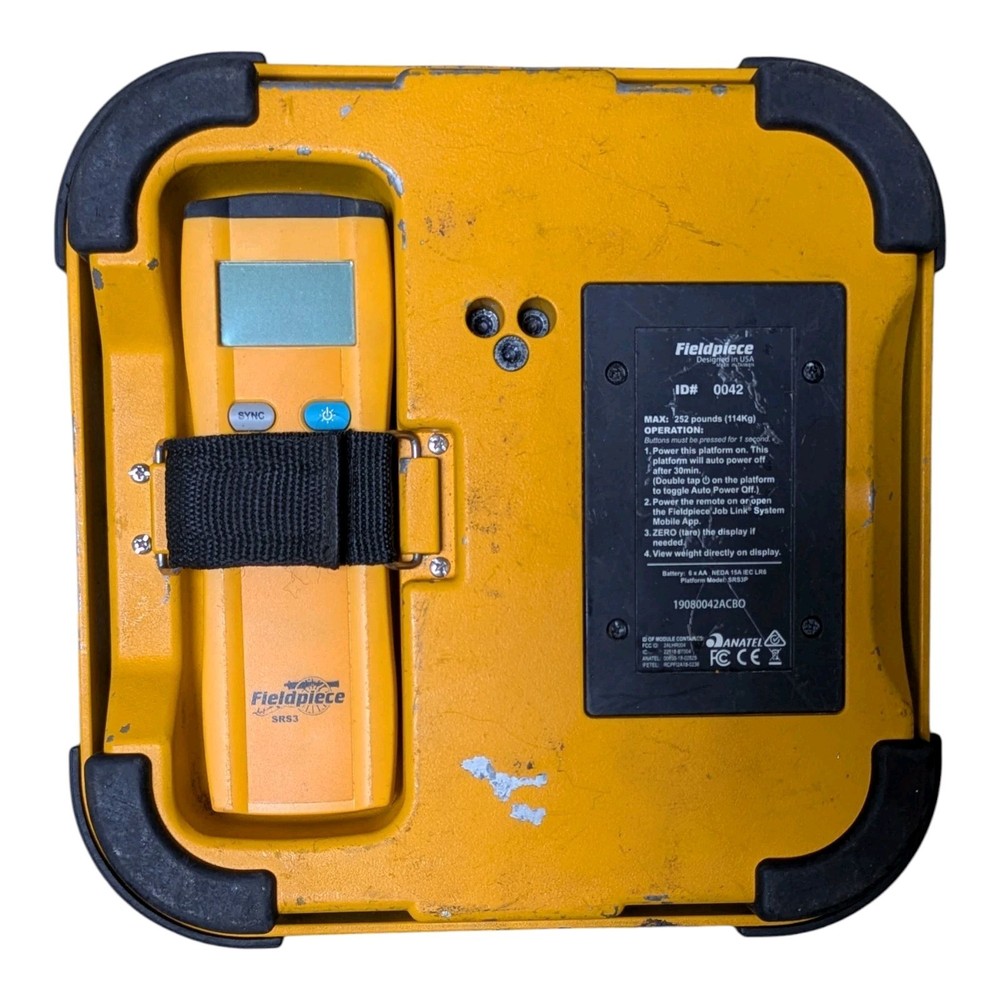 Fieldpiece SRS3 Wireless Refrigerant Scale with Remote TESTED