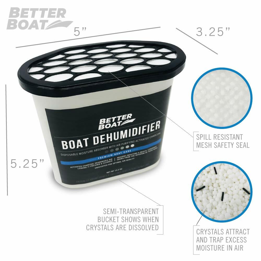 2 Pack Boat Dehumidifier Moisture Absorber and Charcoal Deodorizer Remove