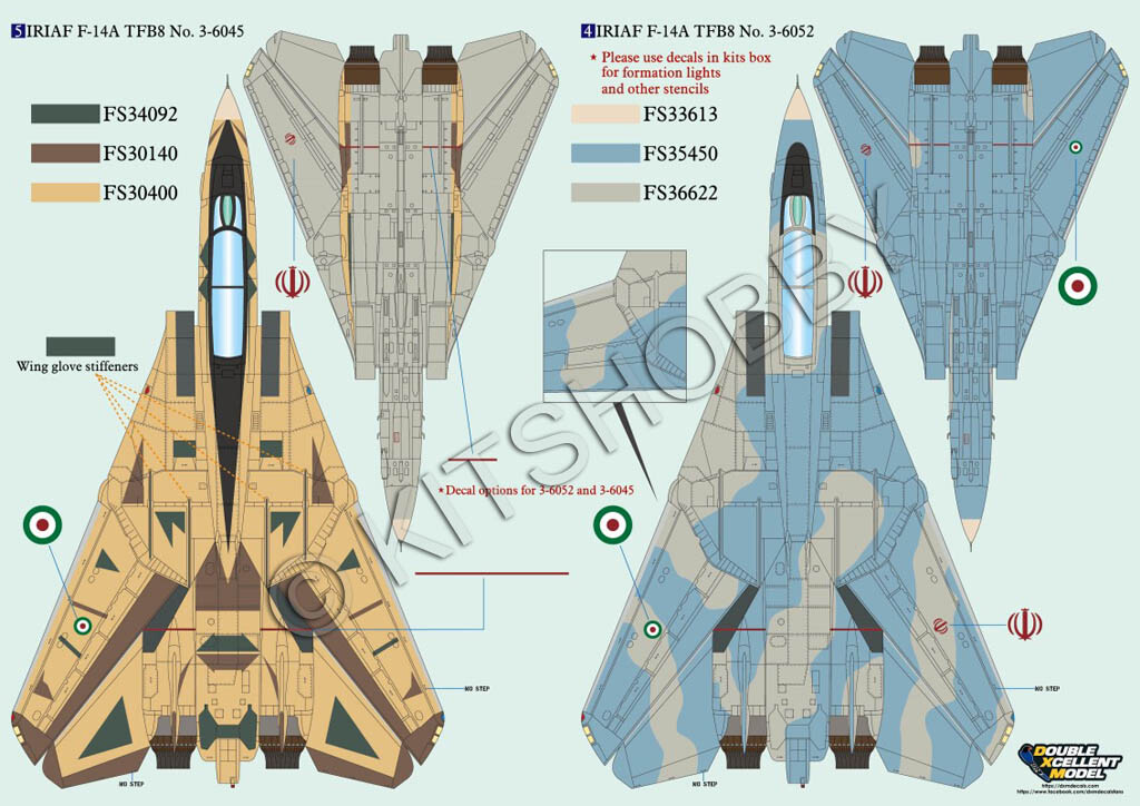 DXM decal 1/48 USN F-14 Tomcat Collection 1 (VF-84 / VF-101 / VF-103 & IRIAF)