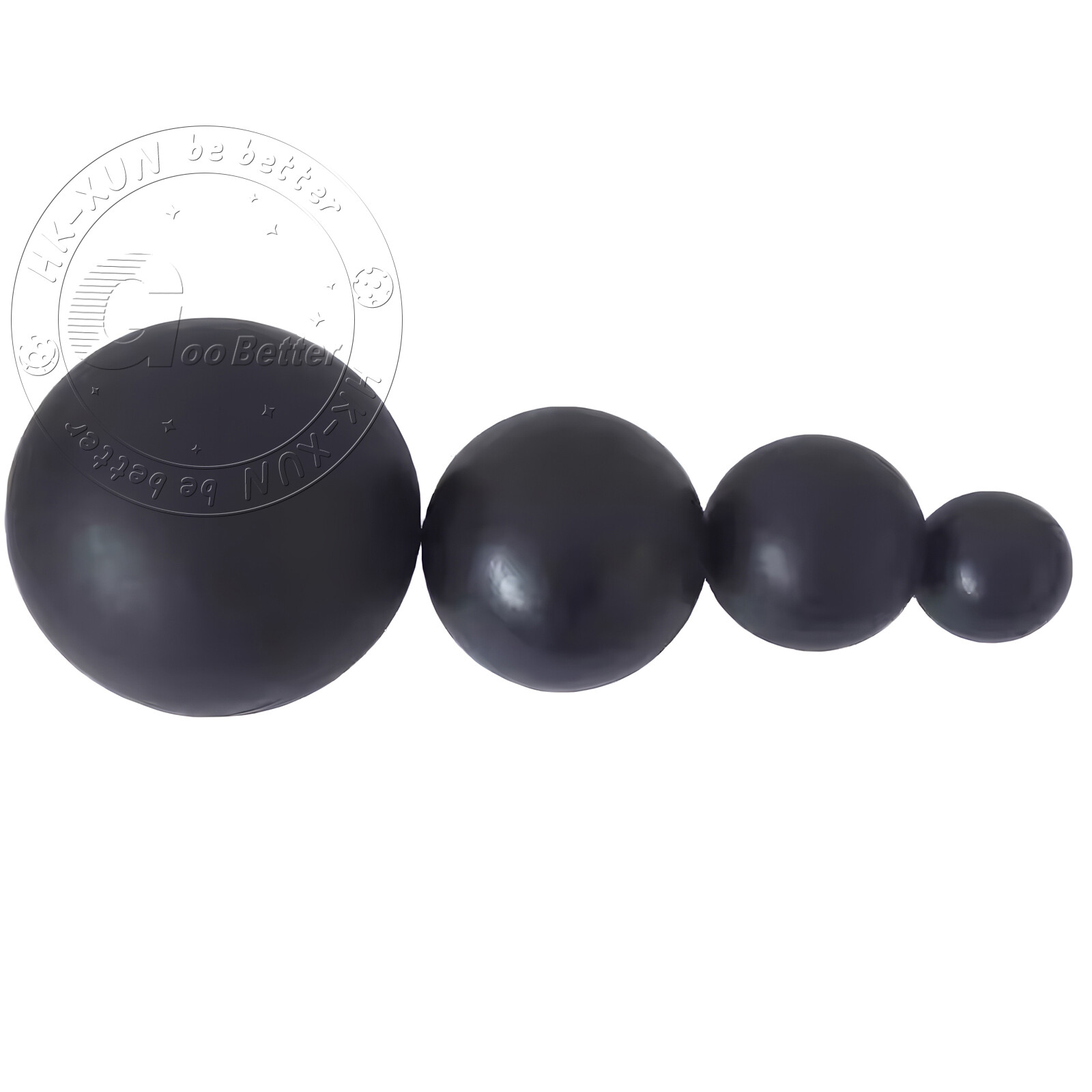 Black Round Solid Rubber Ball Bouncy Balls Training Ball Diameter 2mm to 100mm