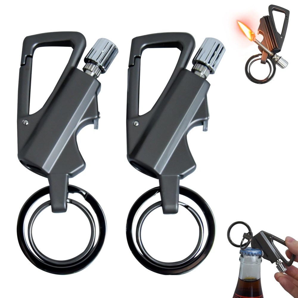 Entrq 2 Pack Permanent Match Infinity Lighter, Small, Black