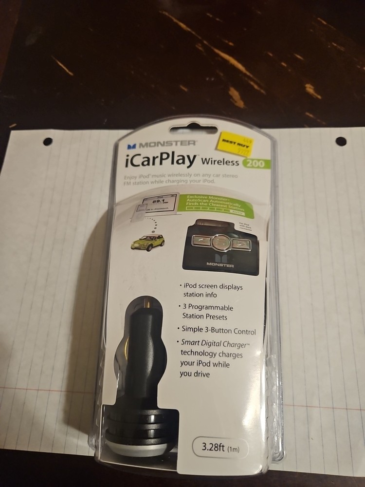 iCarPlay Wireless by Monster For iPod With Dock Connector New Sealed