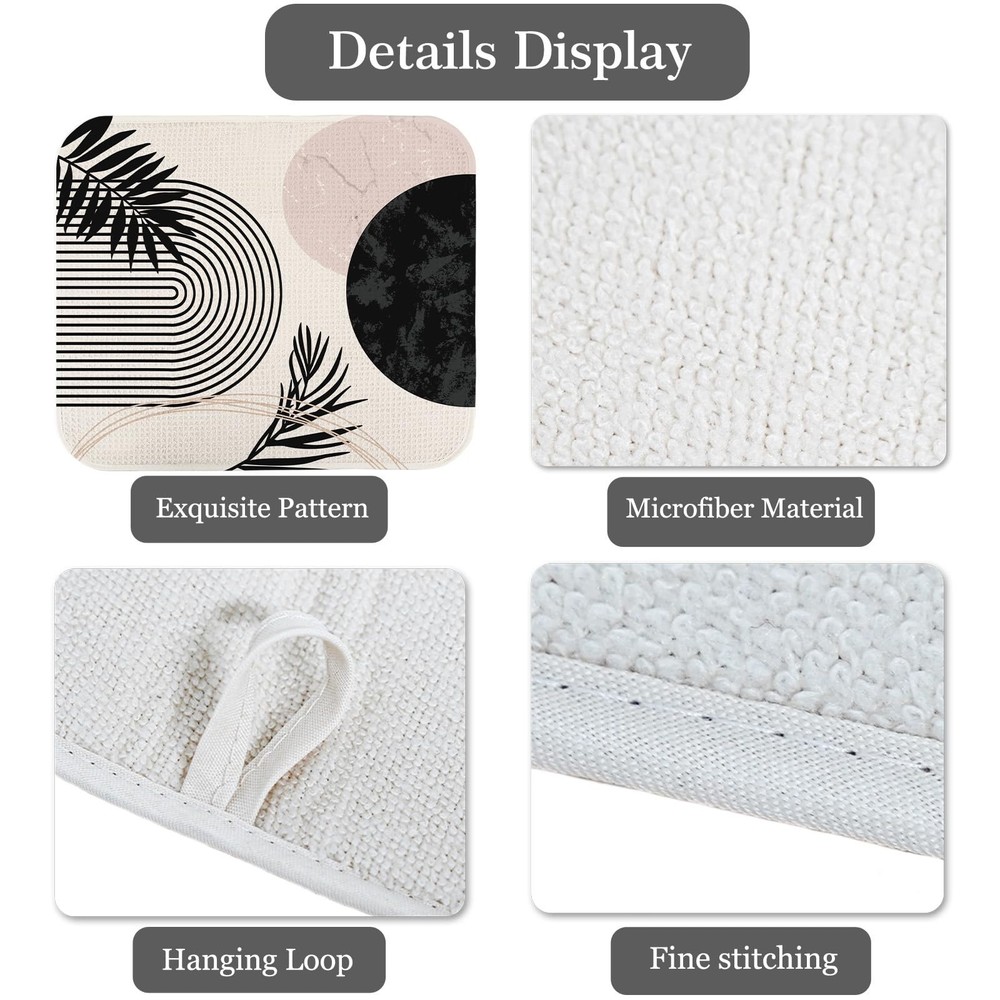 Quick Absorbent Kitchen Drying Mat - Stylish Patterns Dish Drying Mat- 16×1