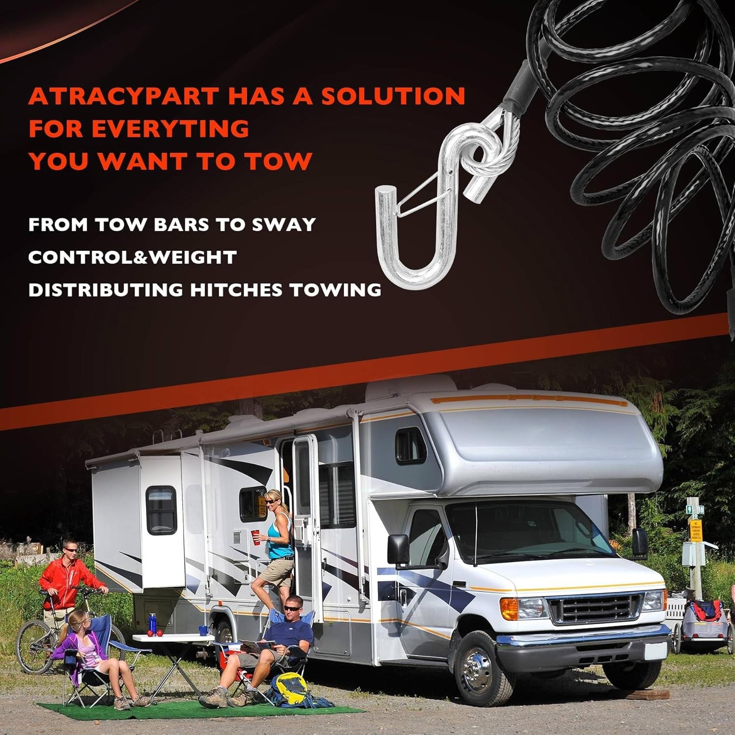 Blue Ox Pair of Class 3 Steel 7 Ft 7,500 lb Towing Safety Cables BX88196