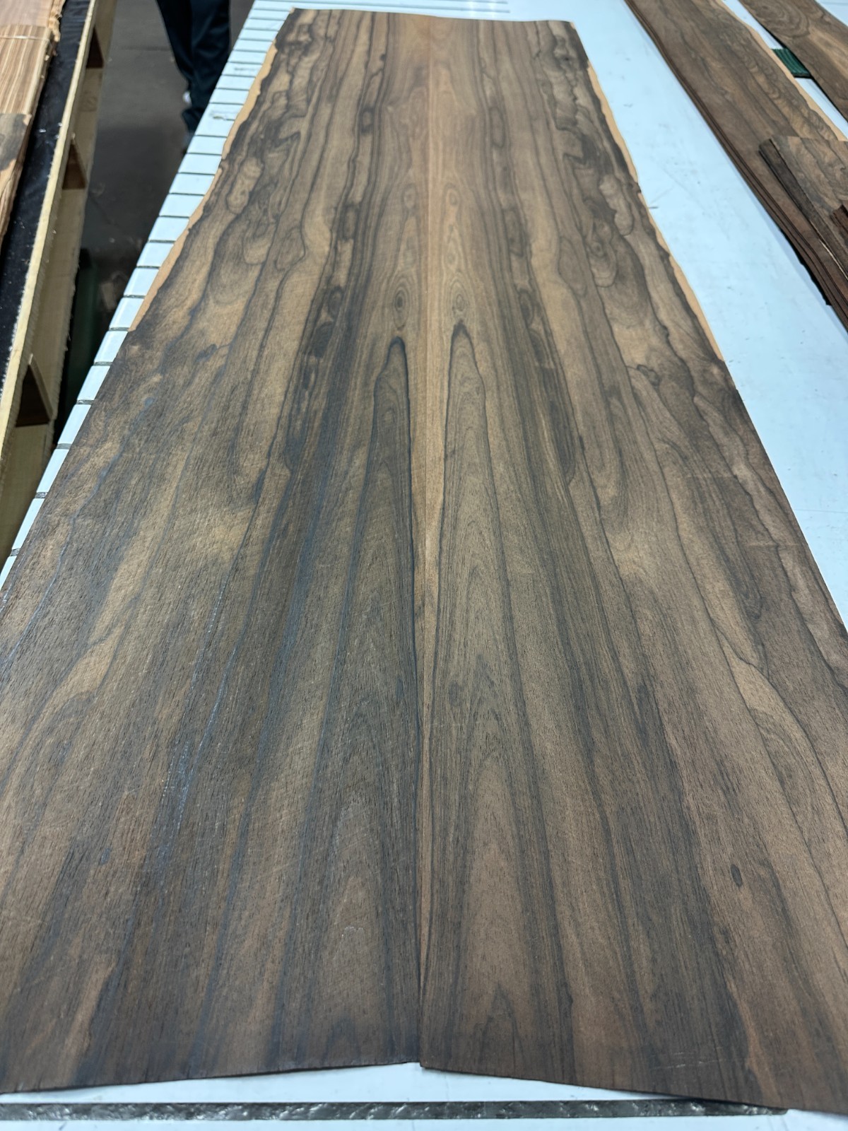 Ziricote Raw Wood Veneer 3 sheets 56'' x 9'' 321A