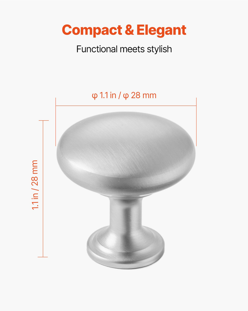 Cabinet Knobs, 25 Pack, Nickel Color